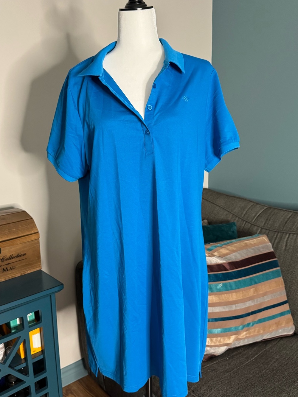 Blue Polo Shirt Dress - sz 2X
Worn once